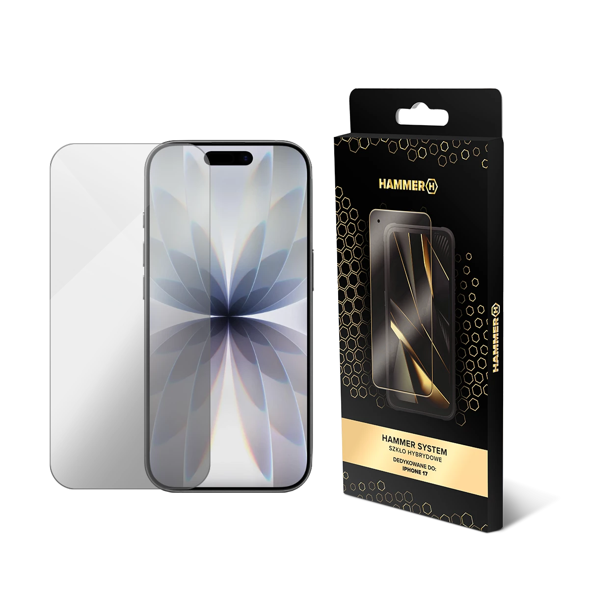 HAMMER SYSTEM Szkło hybrydowe dla Apple iPhone 17